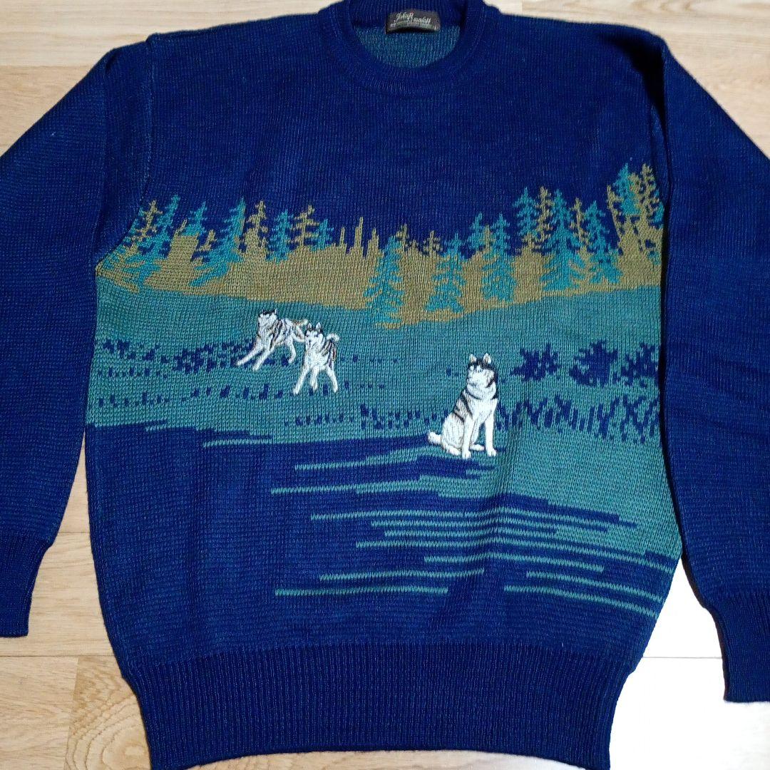 チャーミーおまとめページ　シベリアンハスキー　セーター　Lサイズ2種類