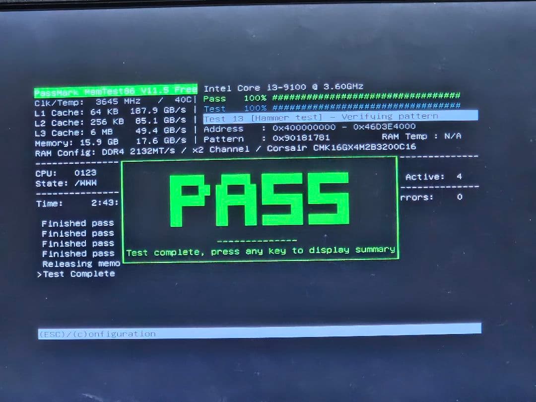 corsair DDR4 3200 8GB ×2 計 16GB