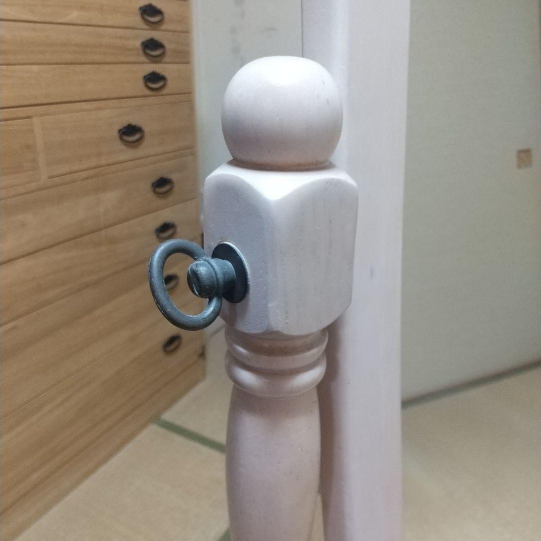 スタンドミラー、オーバル型、木製、アンティーク調、姿見、