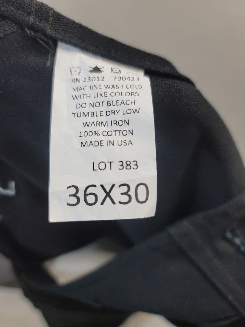 ROUND HOUSE ブラックオーバーオールw36L30　ダブルニー　ダック地