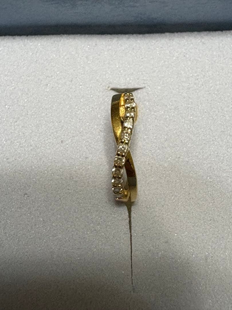 ジュエリー ツツミ K18/ダイヤモンド 中折れピアス(片耳)