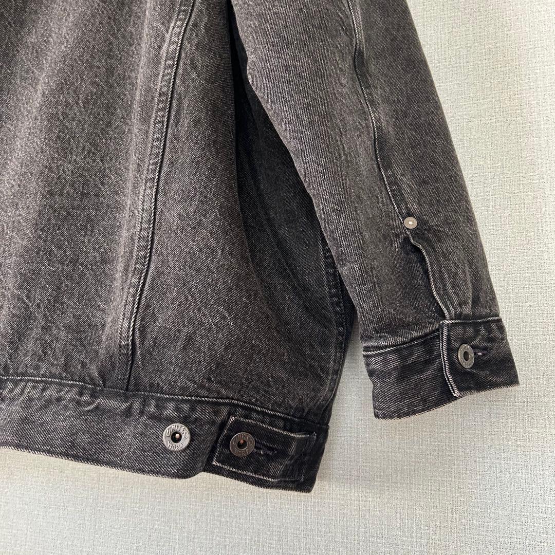 スピックアンドスパン【5 2/1】ボアデニムジャケット M ブラック