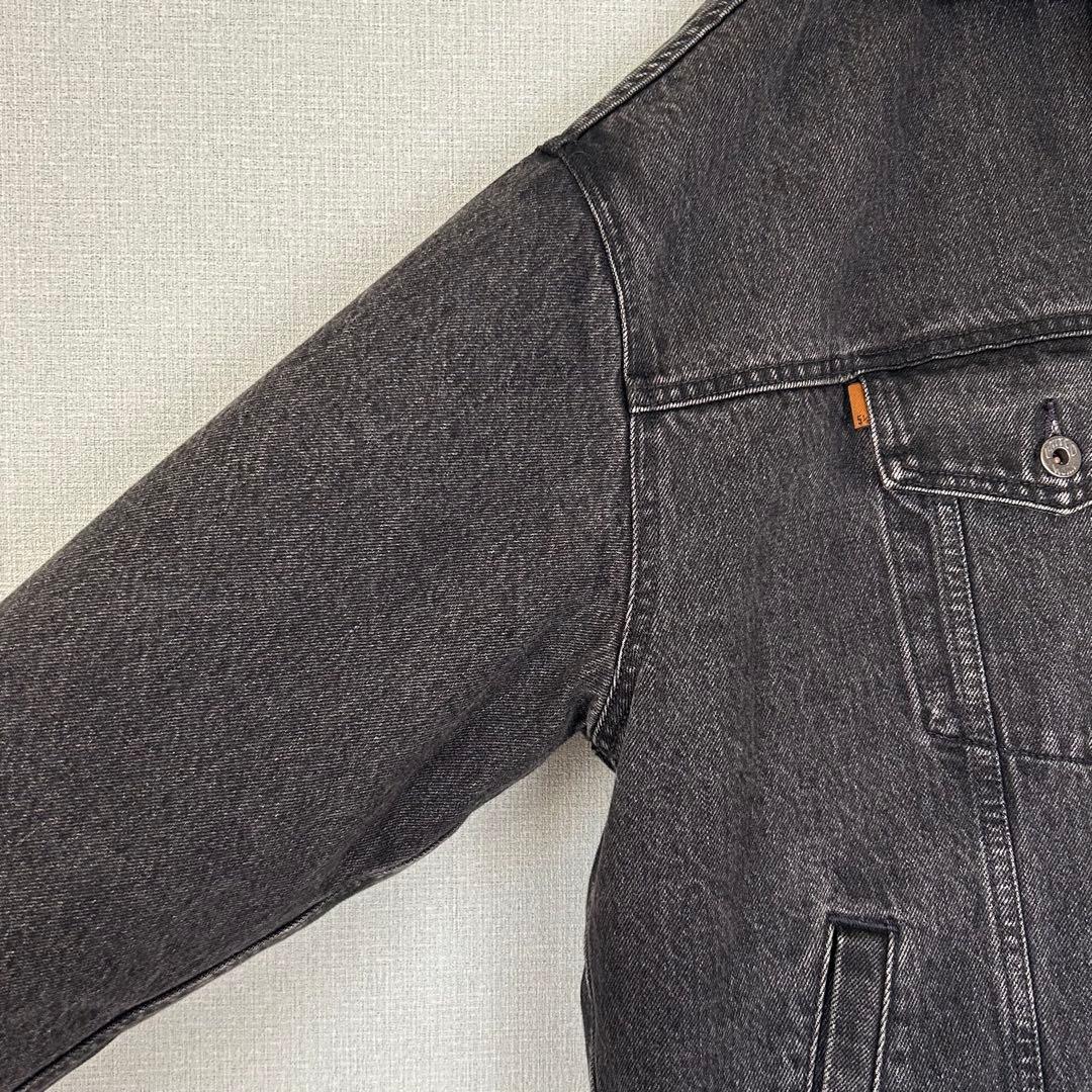 スピックアンドスパン【5 2/1】ボアデニムジャケット M ブラック