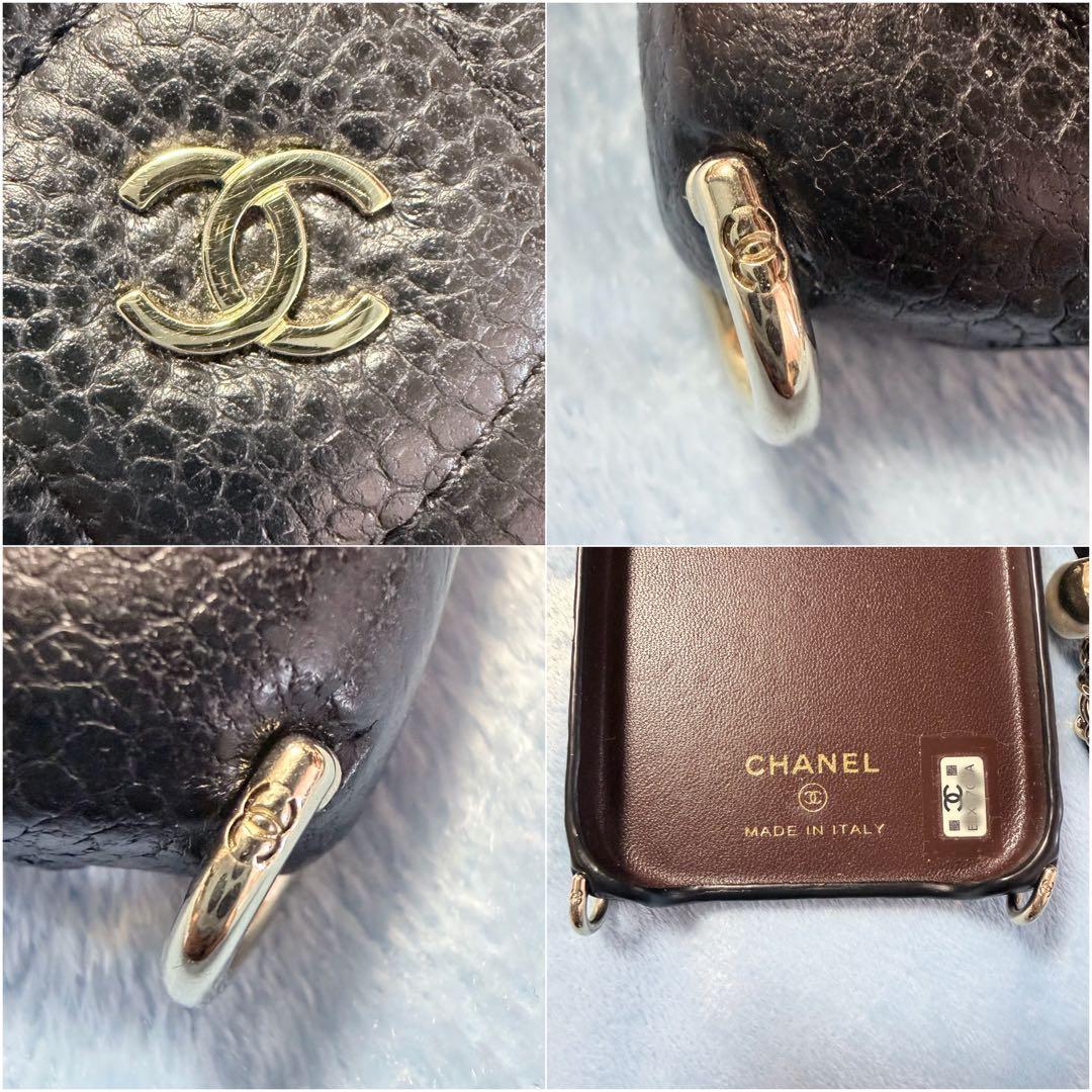 CHANEL マトラッセ キャビアスキン iPhone15pro用スマホケース