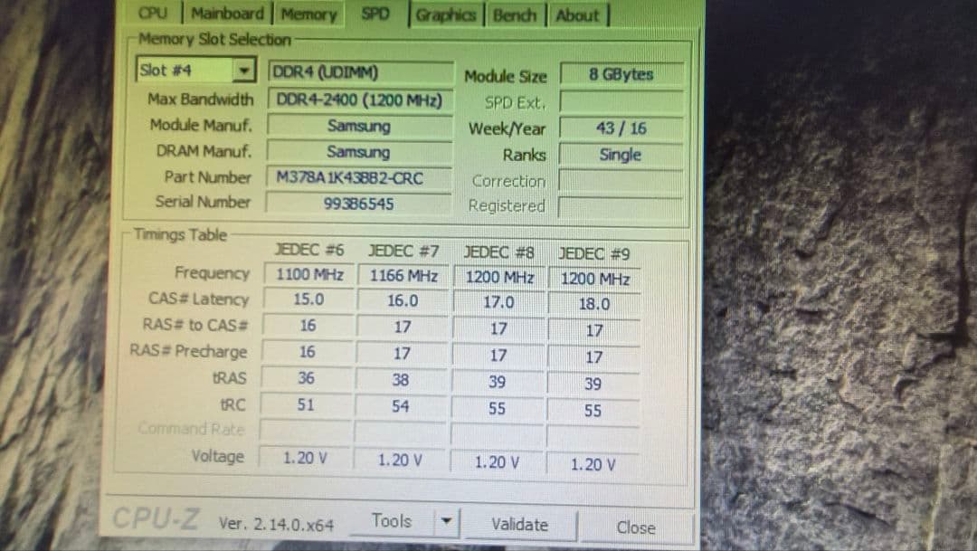 DDR4 8GBx4枚 32GB pc4-2400 動作確認済み ②
