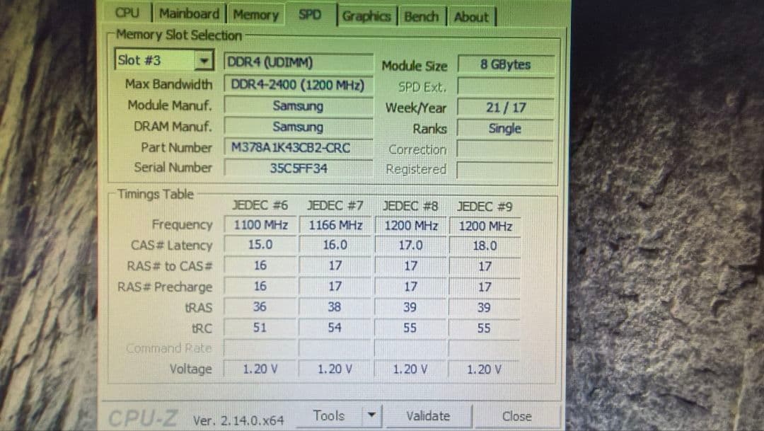 DDR4 8GBx4枚 32GB pc4-2400 動作確認済み ②