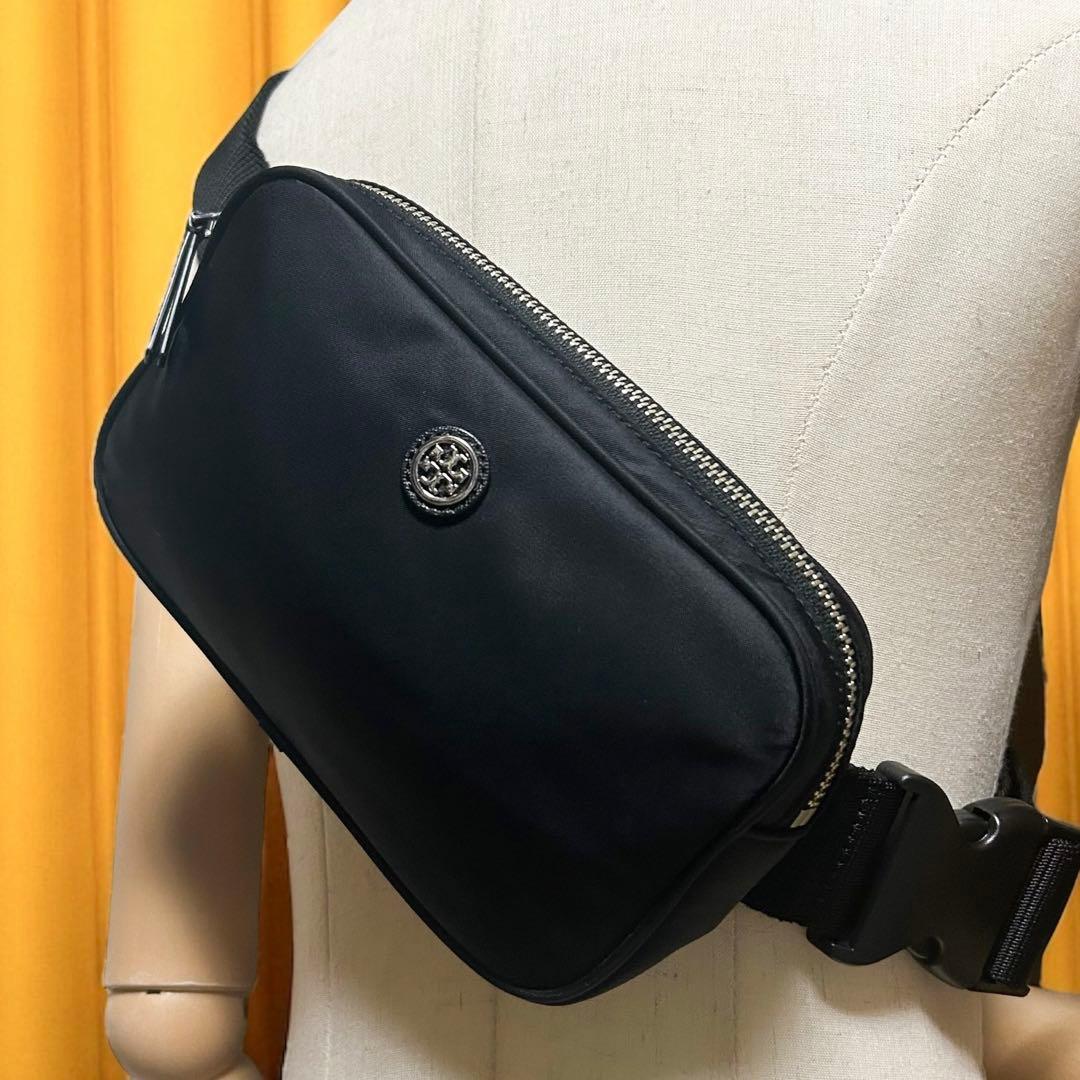 美品　トリーバーチ　ボディバッグ　ウエストポーチ　斜め掛け　ヴァージニアブラック