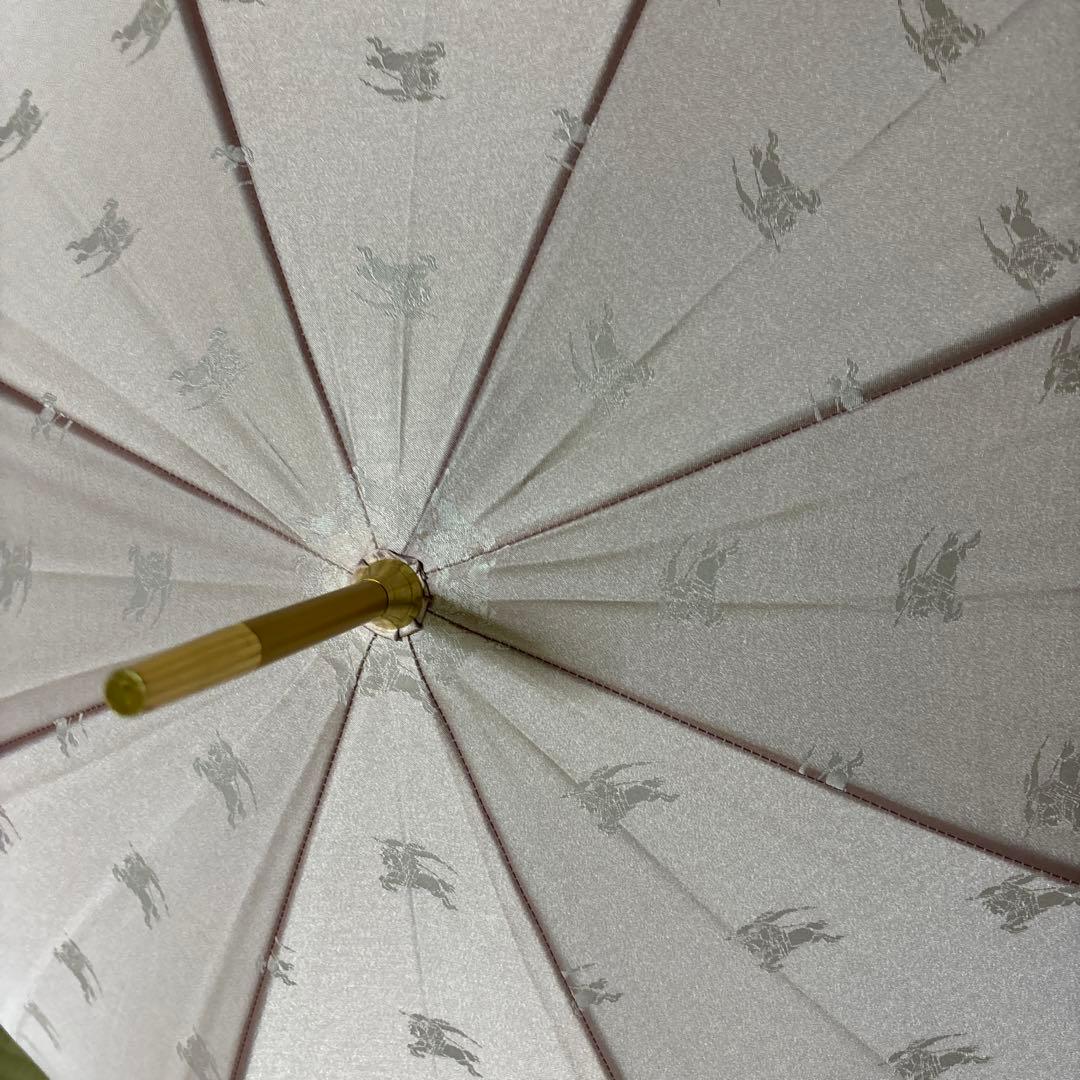 タグ付未使用 BURBERRY バーバリー ホースロゴ モノグラム 総柄 長傘
