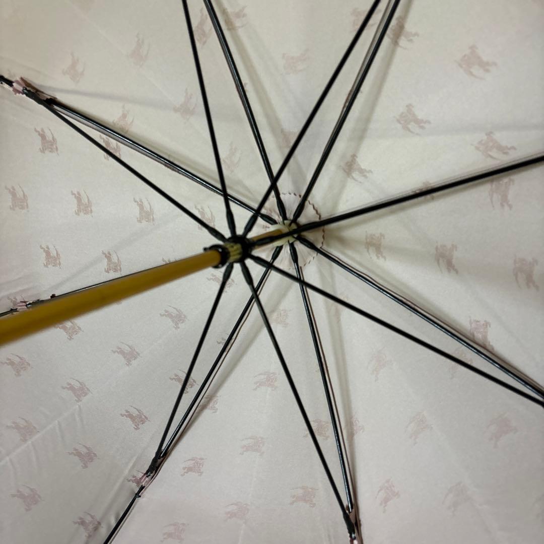 タグ付未使用 BURBERRY バーバリー ホースロゴ モノグラム 総柄 長傘