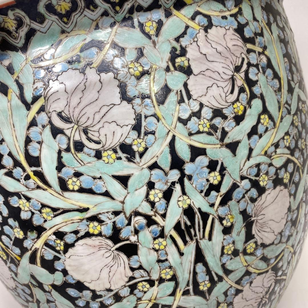 専用　中国清時代　粉彩大鉢　高さ約27㎝　タエチ　東さ7-0130☆2F