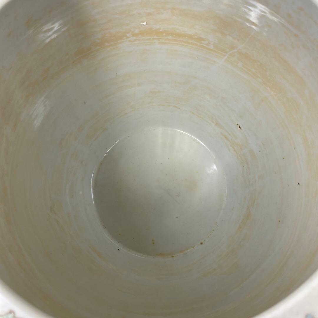 専用　中国清時代　粉彩大鉢　高さ約27㎝　タエチ　東さ7-0130☆2F