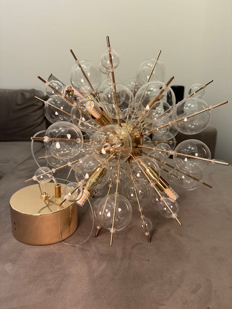 バブルシャンデリア 6灯 LED電球付き