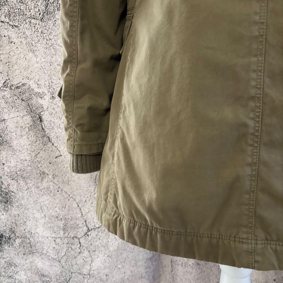 y2k バーバリーブルーレーベル　リアルファー　中綿　ミリタリージャケット