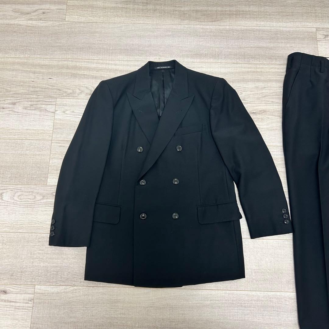 美品　DORMEUIL ドーメル　ビジネススーツ　セットアップ　ダブルスーツ　黒