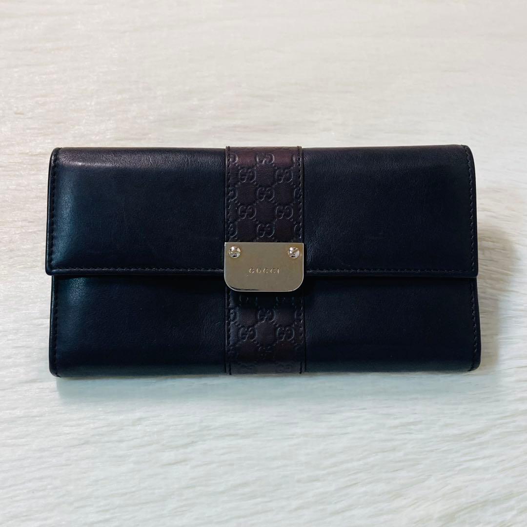 本日限定　美品　GUCCI グッチ　二つ折り　長財布　レザー　茶色　ロング　人気