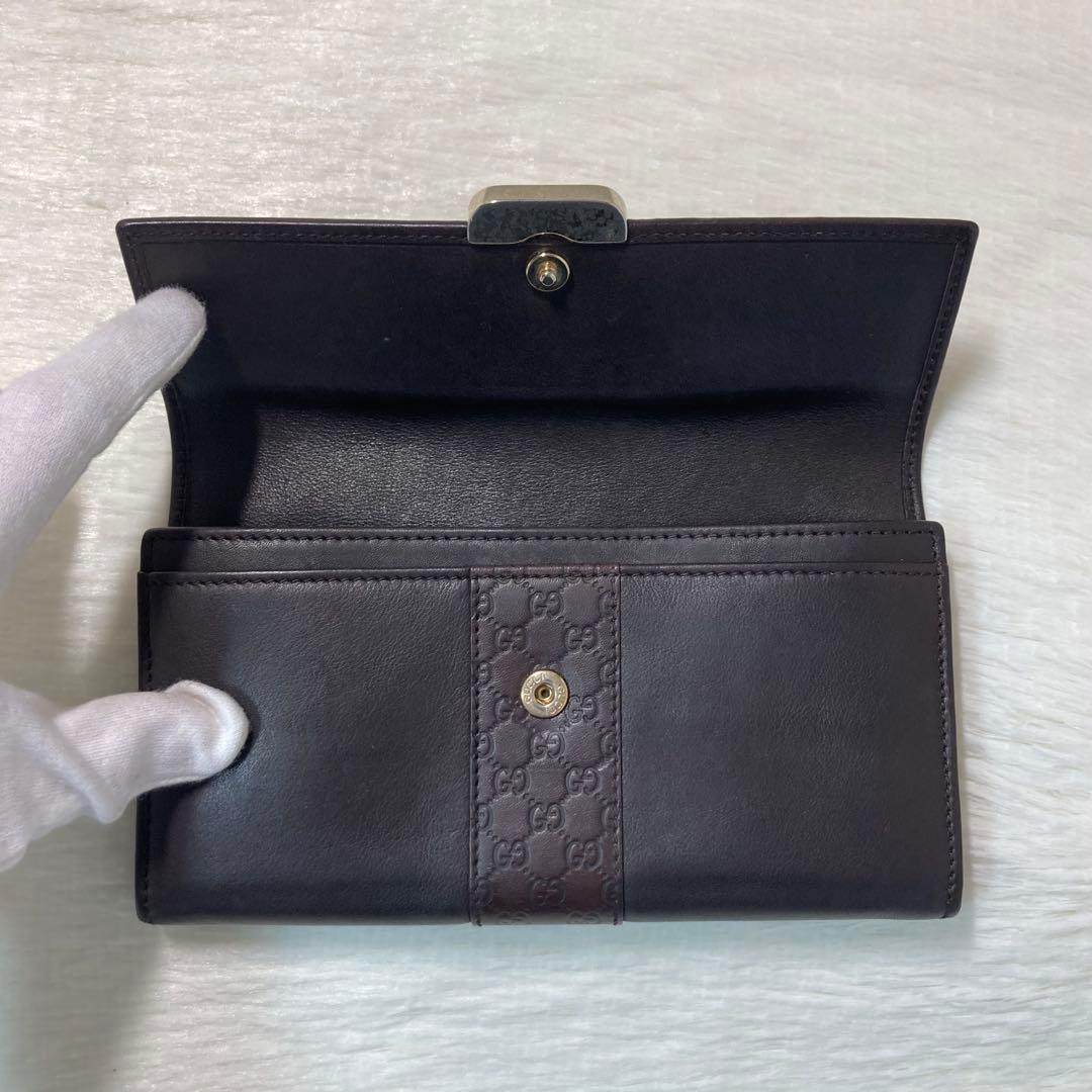 本日限定　美品　GUCCI グッチ　二つ折り　長財布　レザー　茶色　ロング　人気