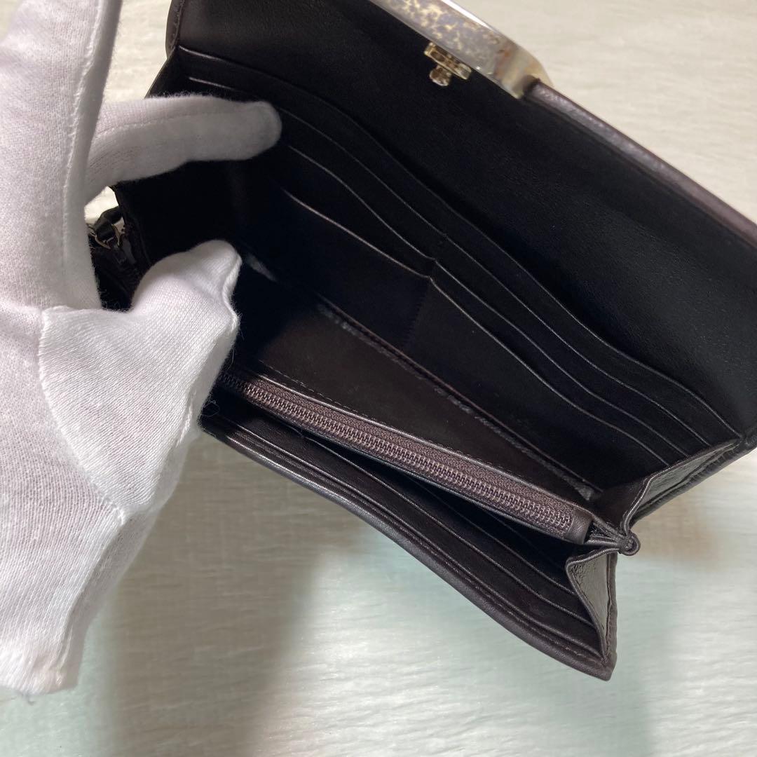 本日限定　美品　GUCCI グッチ　二つ折り　長財布　レザー　茶色　ロング　人気