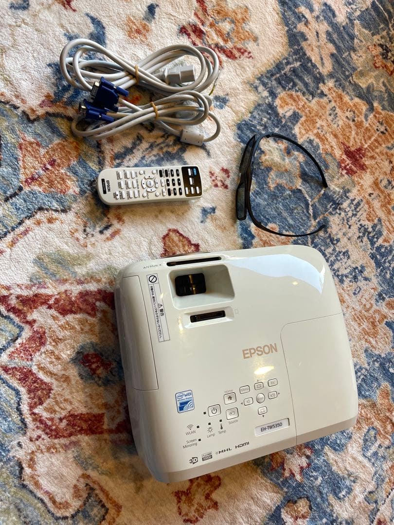 美品 EPSON プロジェクター EH-TW5350 581時間 3Dメガネ