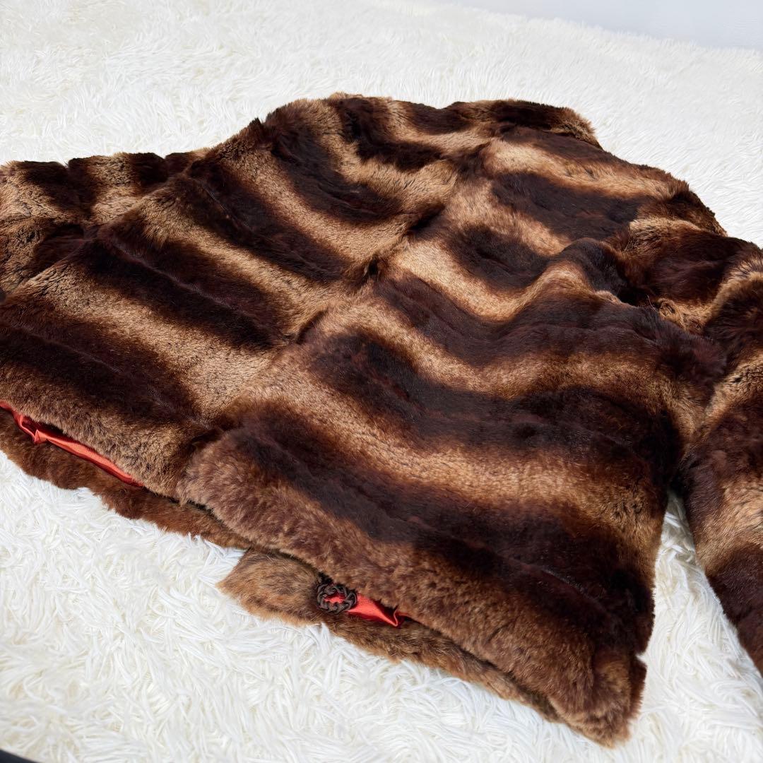 【ほぼ未使用】EXELANCETTI リアルファーコート ラビット 毛皮