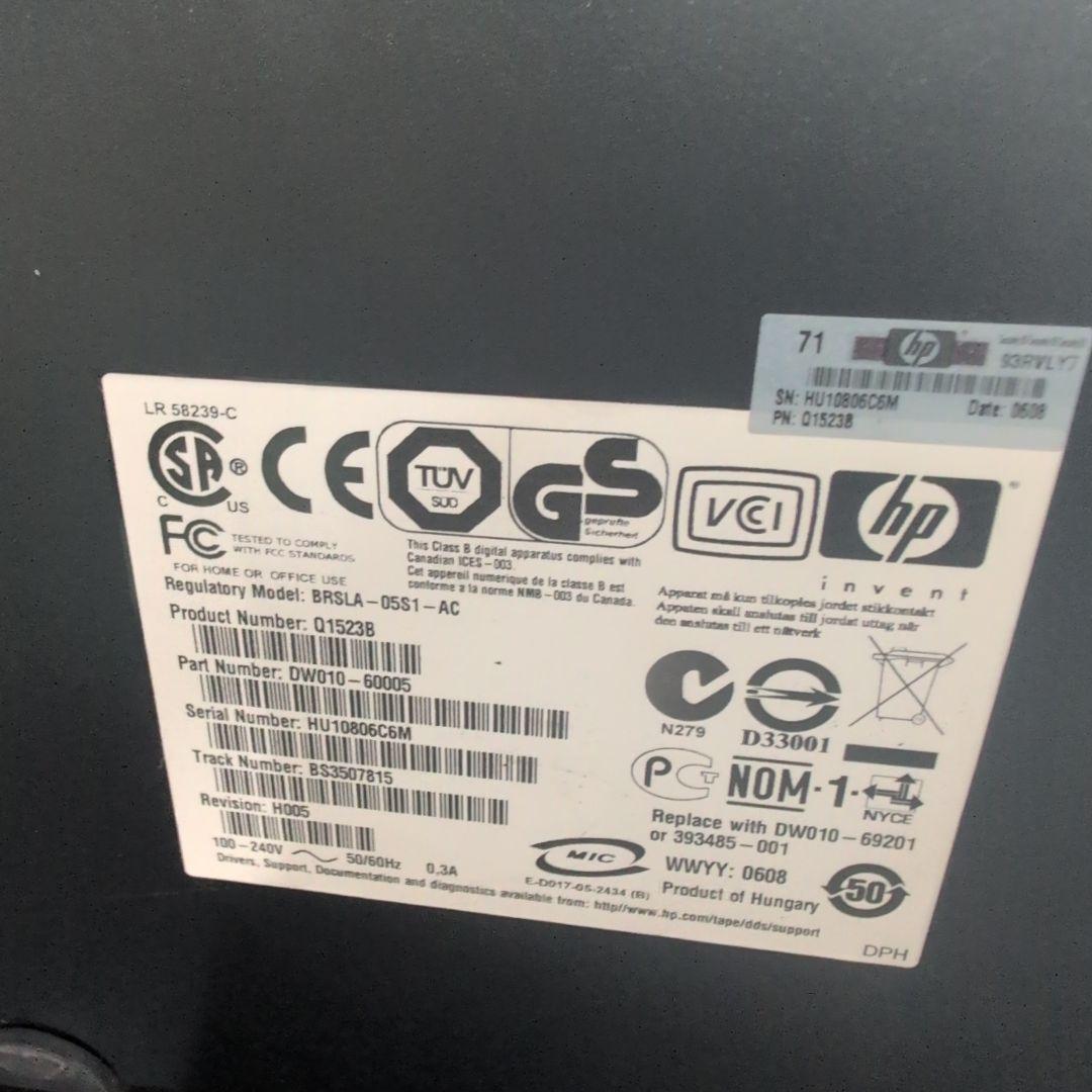 HP StorageWorksQ1523B 外付け型テープドライブ DAT72