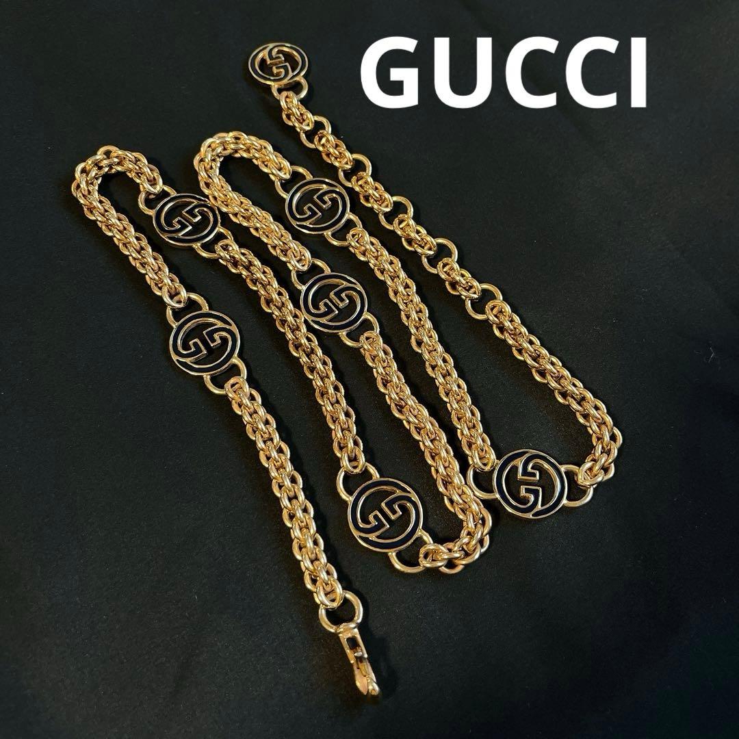 激レア✨GUCCI チェーンベルト GG ゴールド ヴィンテージ