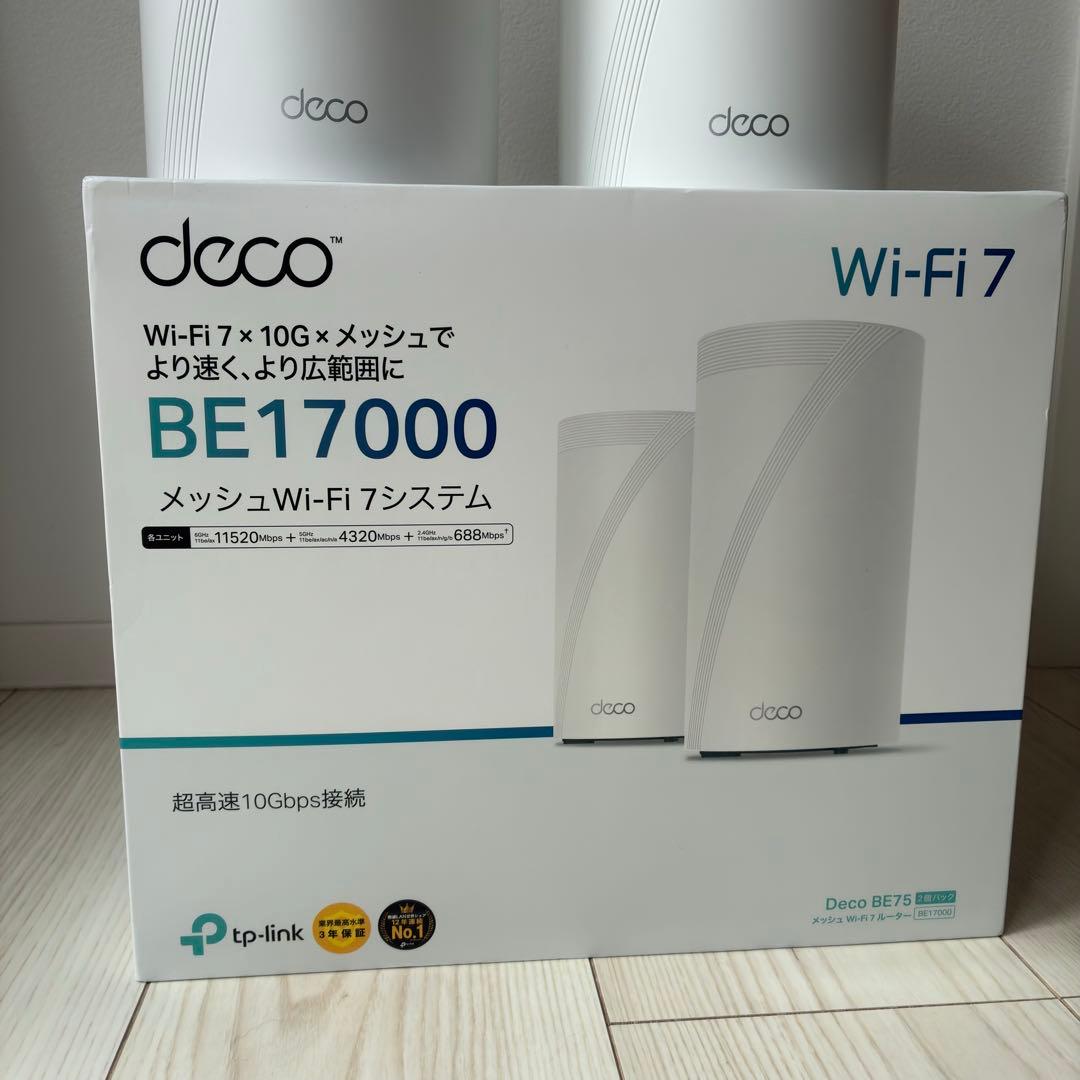 【美品】Deco BE75 TP-Link BE17000 メッシュWi-Fi