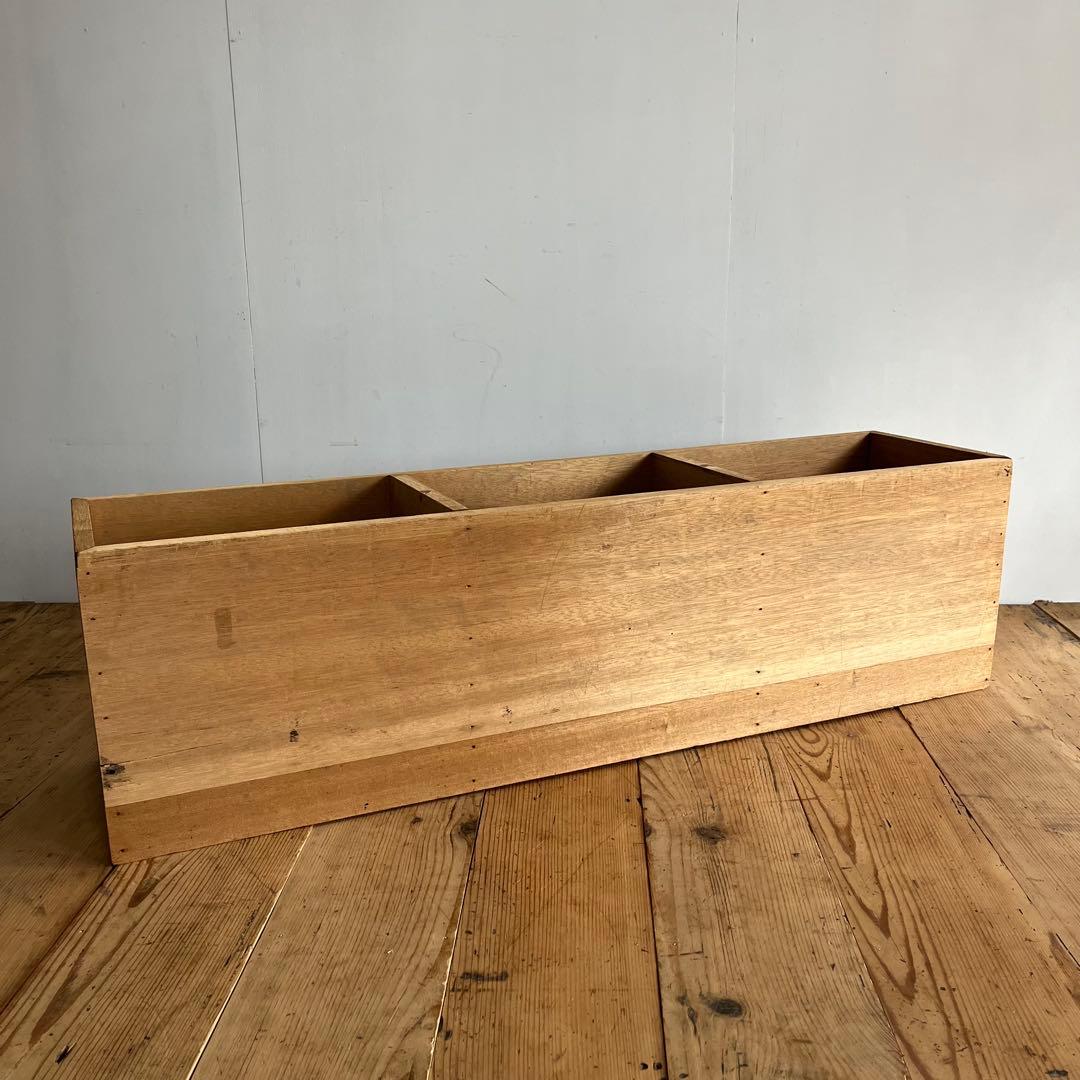 アンティーク ローボード シェルフ 仕切り棚 テレビ台 本棚 無垢材 無塗装 ②