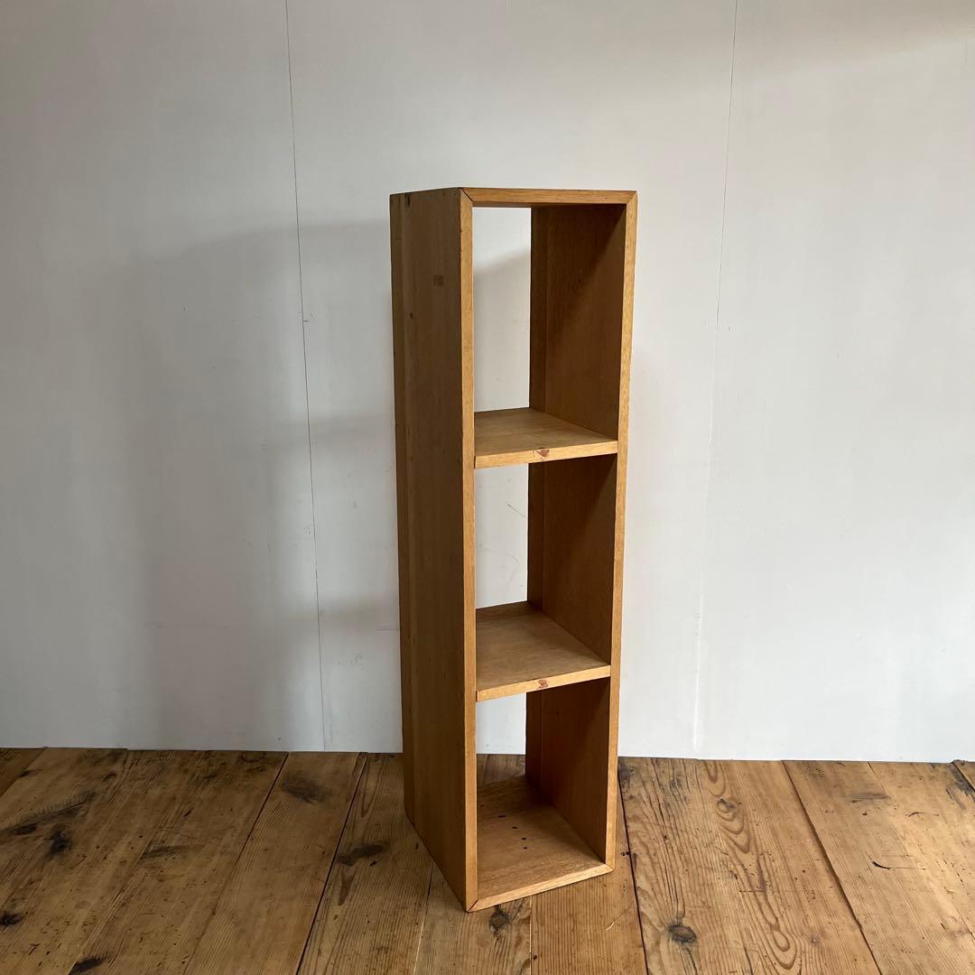 アンティーク ローボード シェルフ 仕切り棚 テレビ台 本棚 無垢材 無塗装 ②