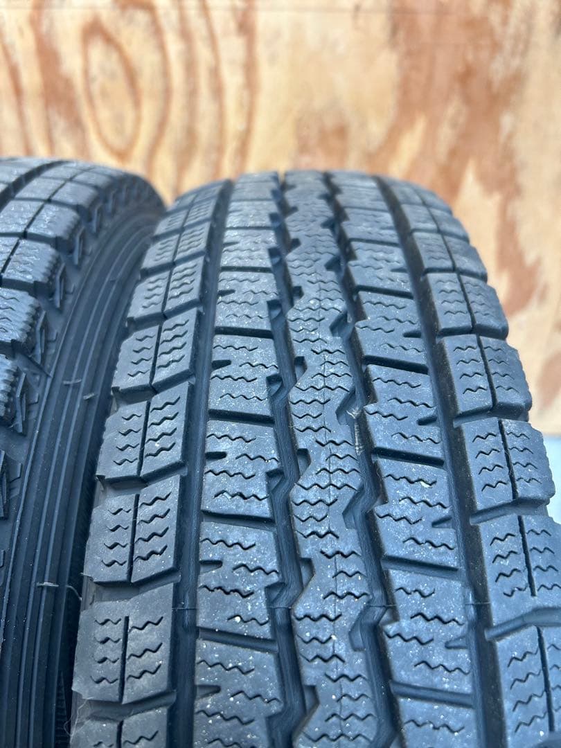 145R12 6PR ハイゼット用スタッドレス、スチールホイール4本セット