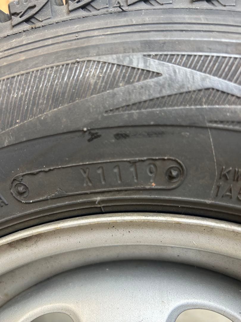 145R12 6PR ハイゼット用スタッドレス、スチールホイール4本セット