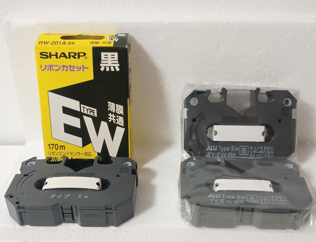 EWタイプ リボンカセット RW-201A-BK 1個 TY-EW-BK 2個