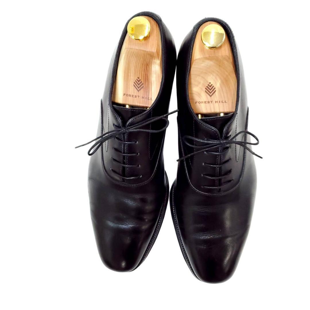 エンツォボナフェ　内羽根　プレーントゥ　本革　レザー　美品　US7　ブラック