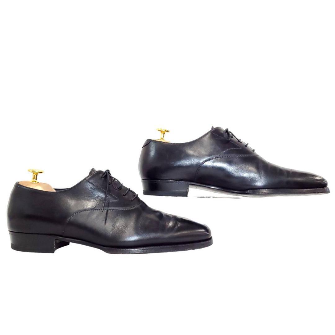 エンツォボナフェ　内羽根　プレーントゥ　本革　レザー　美品　US7　ブラック