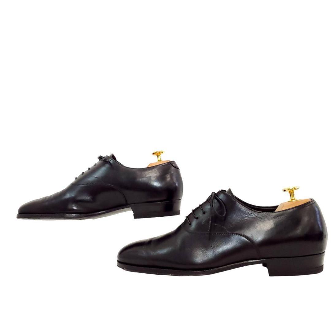 エンツォボナフェ　内羽根　プレーントゥ　本革　レザー　美品　US7　ブラック