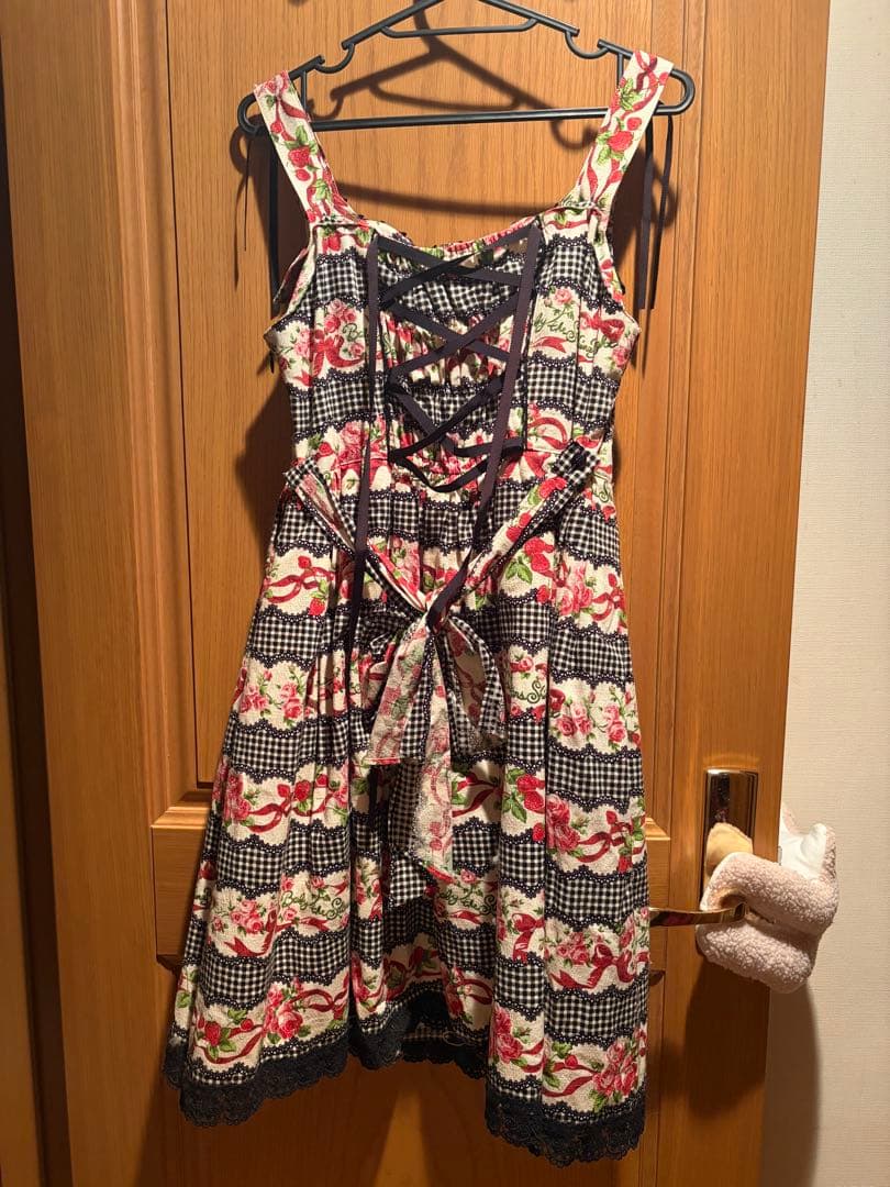 フ*ト様 Baby バラ柄ワンピース カチューシャ付きセット