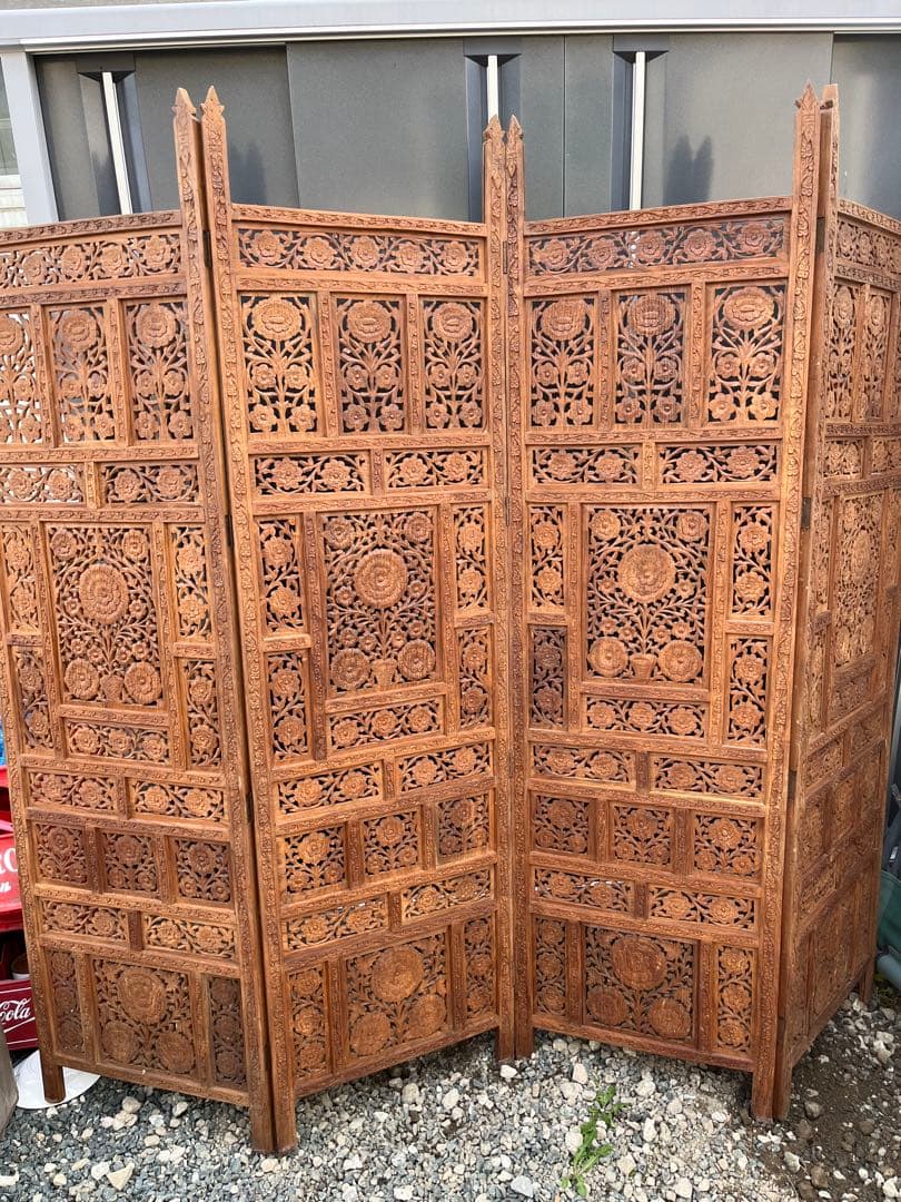 アジアンパーテーション 木製 間仕切り インドネシア