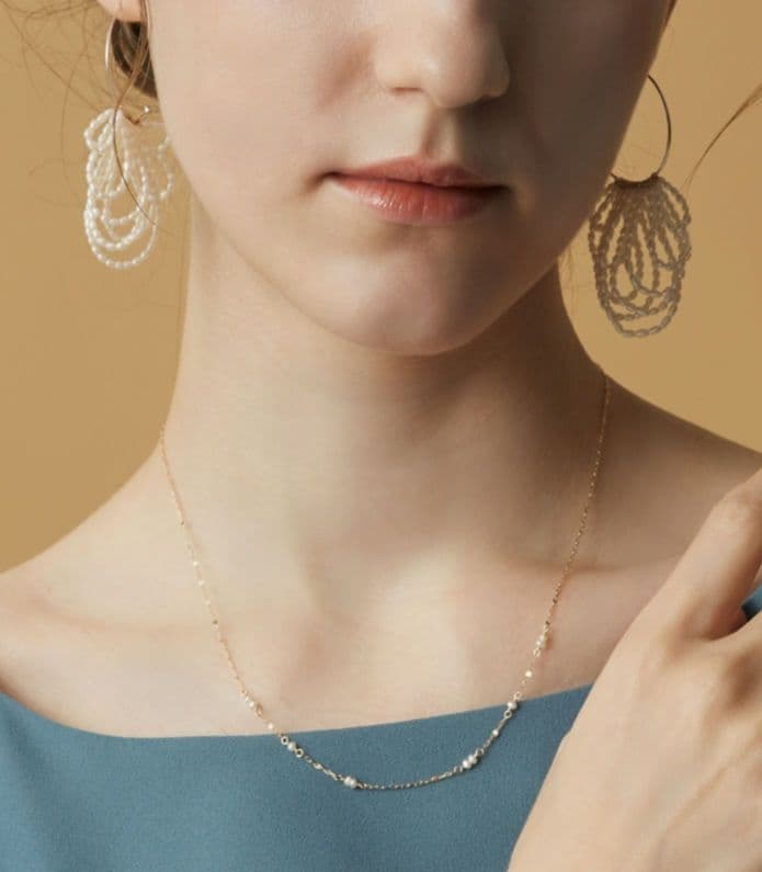 現行品　極美品ageteアガット　K10パールネックレス★エテ★スタージュエリー