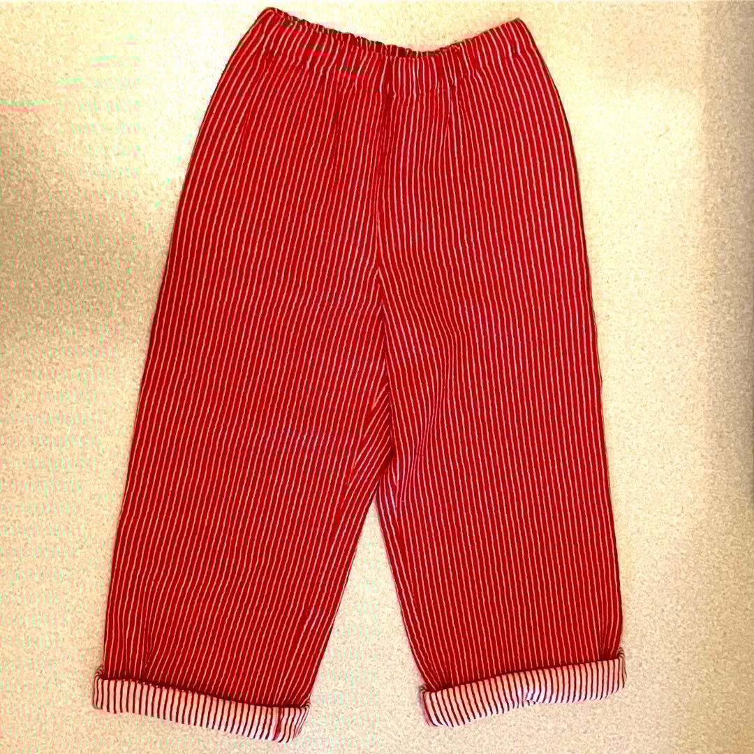 コムデギャルソン カジュアルパンツ 赤 ストライプ【新品未使用・希少】