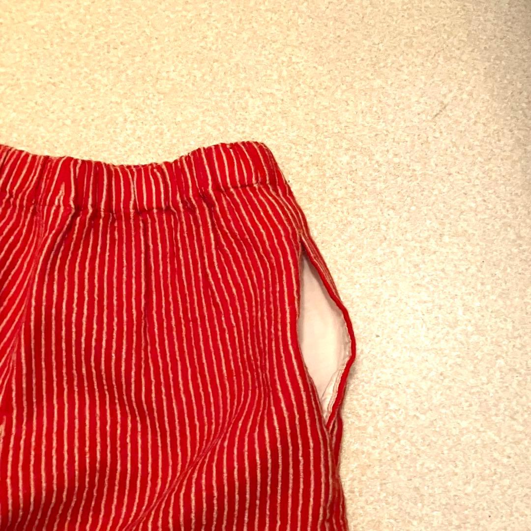 コムデギャルソン カジュアルパンツ 赤 ストライプ【新品未使用・希少】