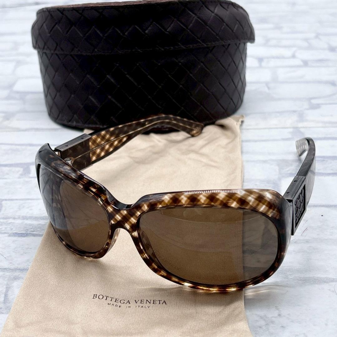 Bottega Veneta ブラウン・チェック柄 サングラス