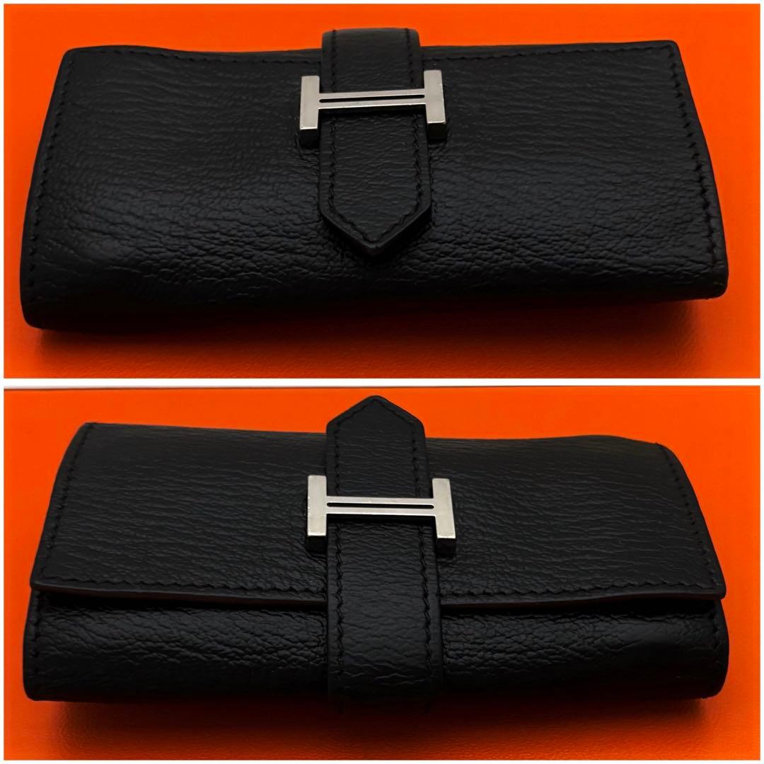 超希少✨️HERMES エルメス キーケース ブラック 黒 黄色 シルバー金具