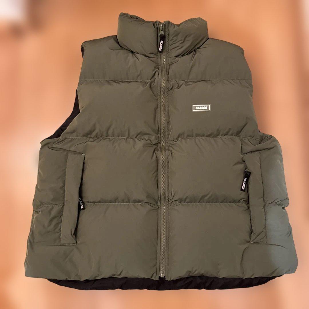 XLARGE オリーブ ダウンベスト XL 美品