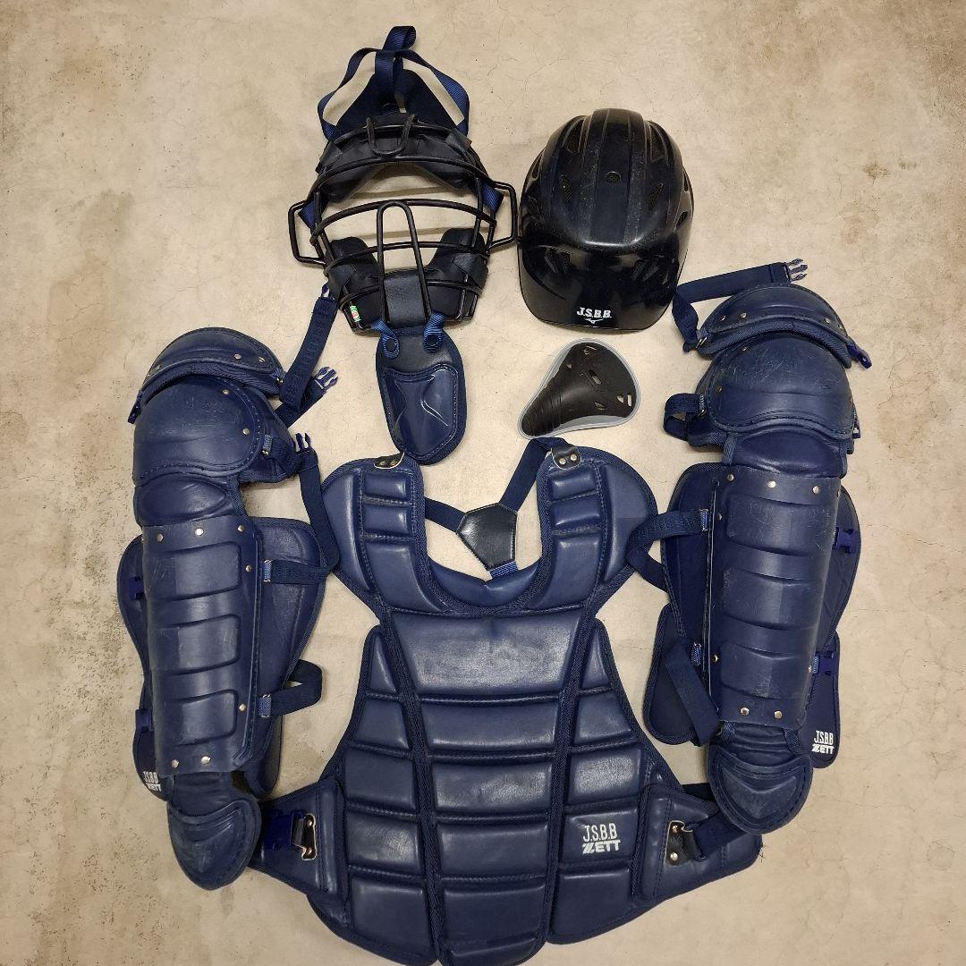 一般軟式キャッチャー防具フルセット(ZETT他)　良品！