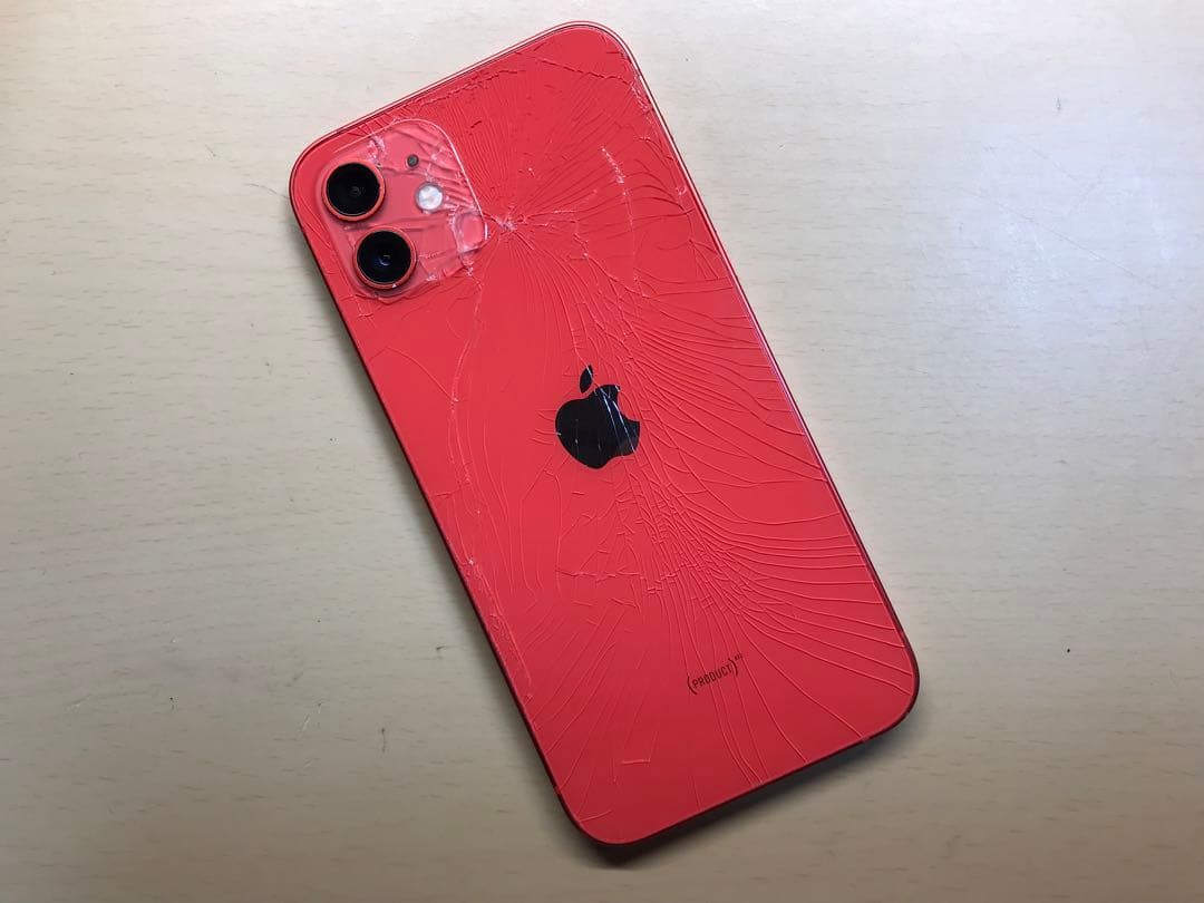 iPhone12 プロダクトレッド　背面割れあり　SIMフリー　128GB