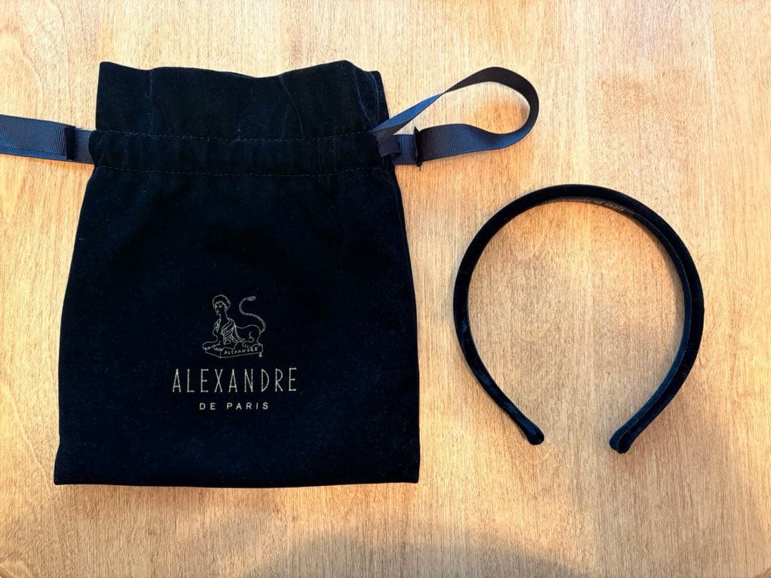 ⭐︎美品⭐︎アレクサンドルドゥパリ カチューシャ　サテン　ブラック