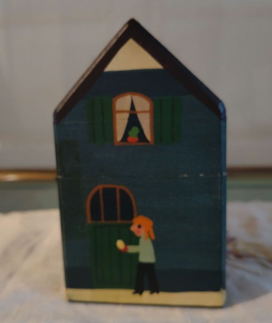 ビンテージ西ドイツETMER-DESIGN製手描クリスマスデザイン木製オルゴール