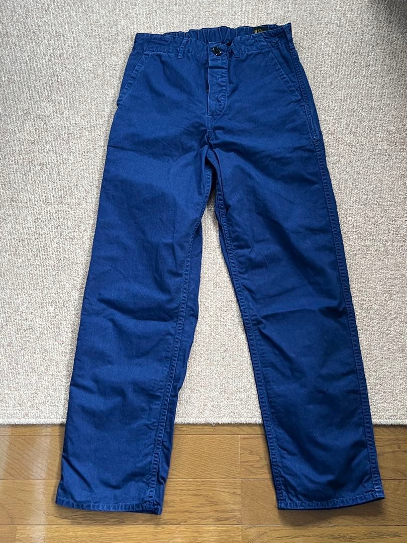 i*a様 オアスロウ/フレンチワークパンツ/インクブルー/ジンバブエコットンヘリ