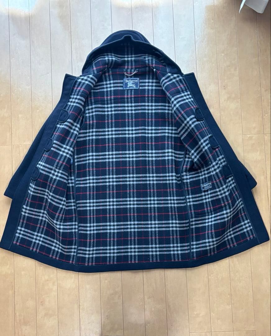 Burberrys バーバリー ダッフルコート ノバチェック ネイビー XＬ