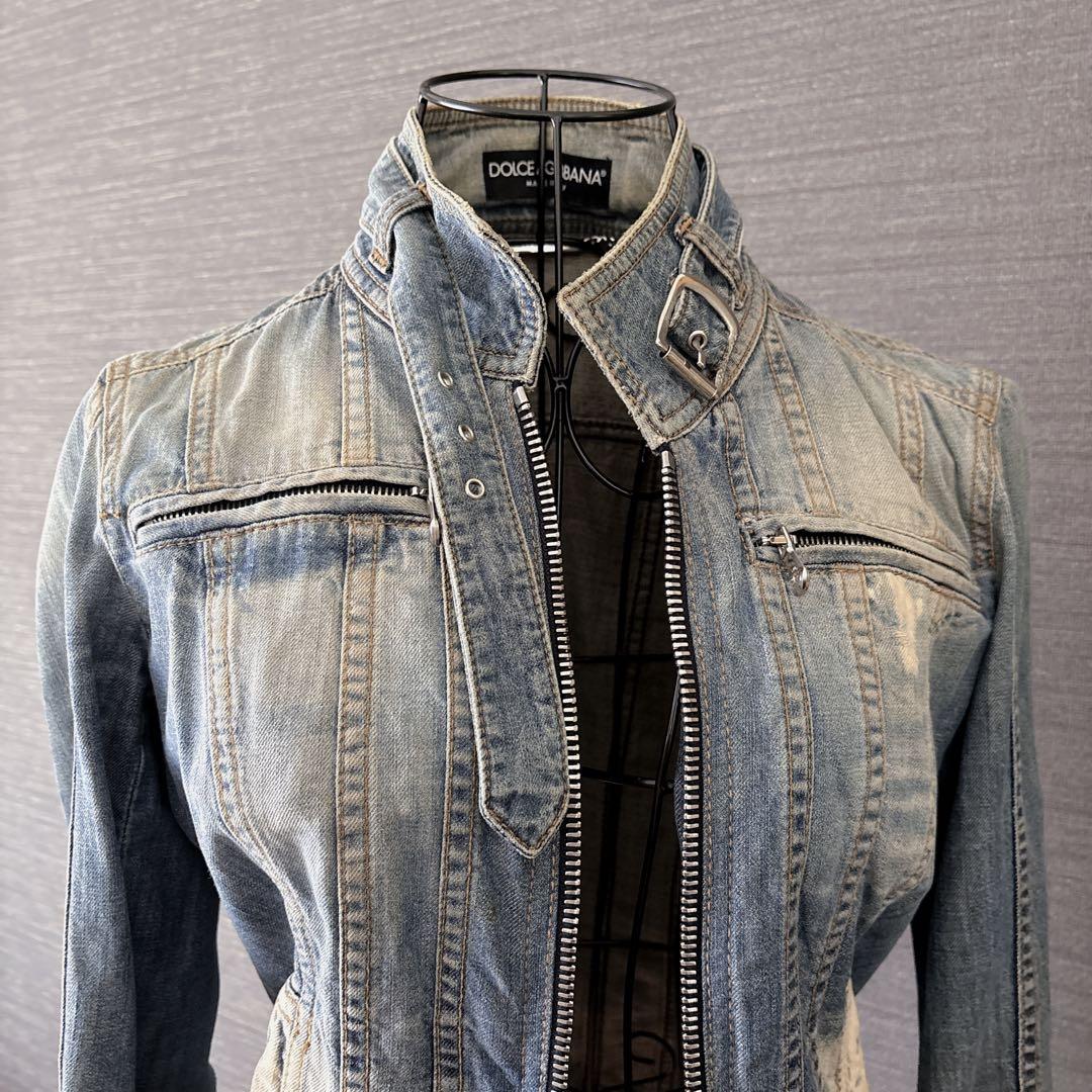 国内正規品DOLCE & GABBANA ブルーデニムジャケット 38 M