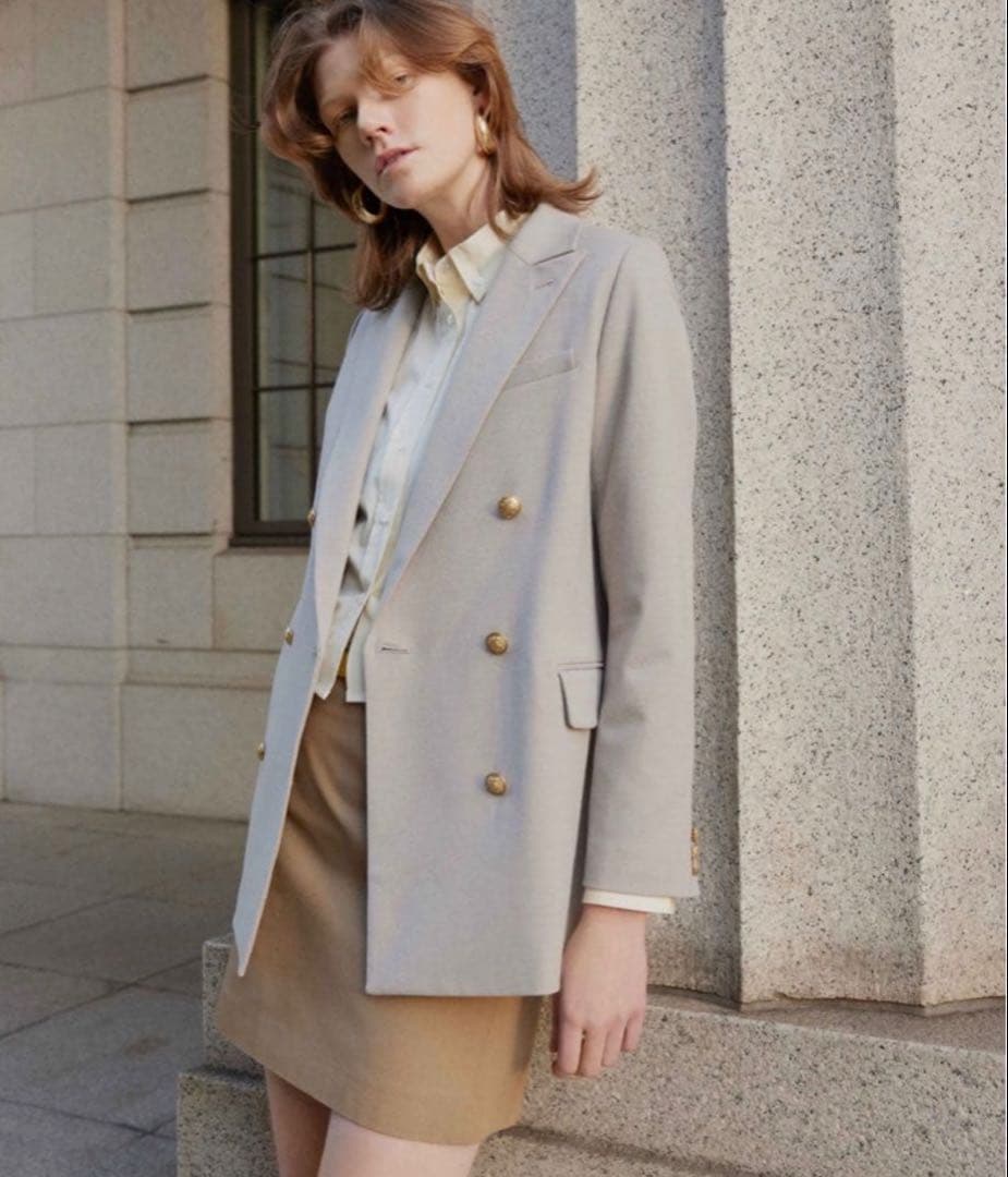 Mila Owen 金釦ダブルブレザーオーバージャケット　0 金ボタン